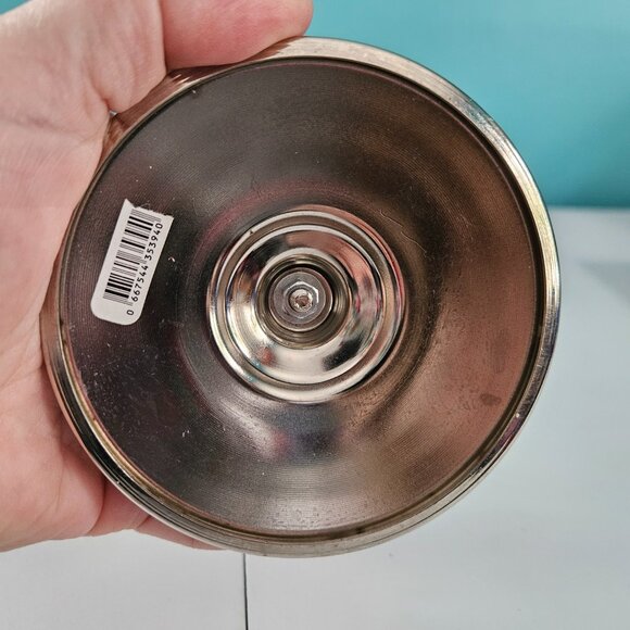 Bath & Body Works 3 Wick Pedestal Candle Holder Silver Vine Leaf Pre-owned - Picture 7 of 9